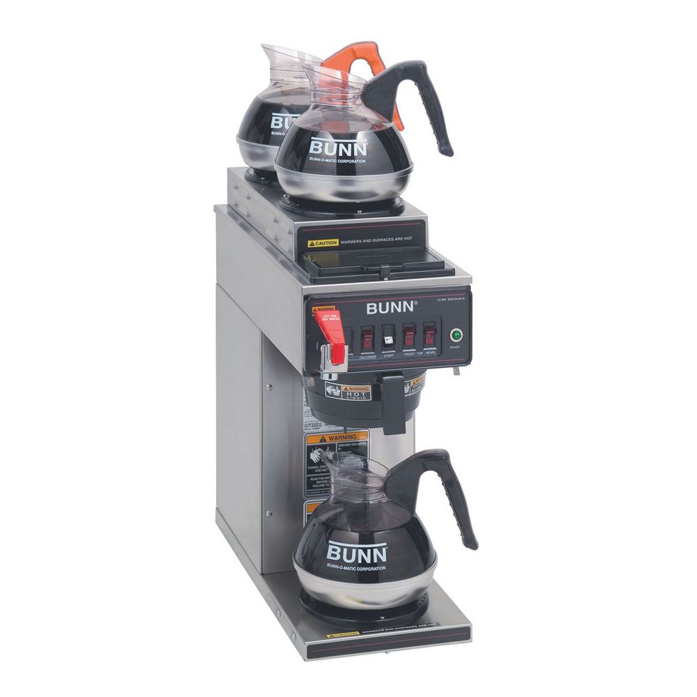 Cafetera Industrial Bunn CWTF15-3 (12950.0213) – Automática 120V, Producción 61 Tazas/Hora, 3 Calentadores y Grifo de Agua Caliente