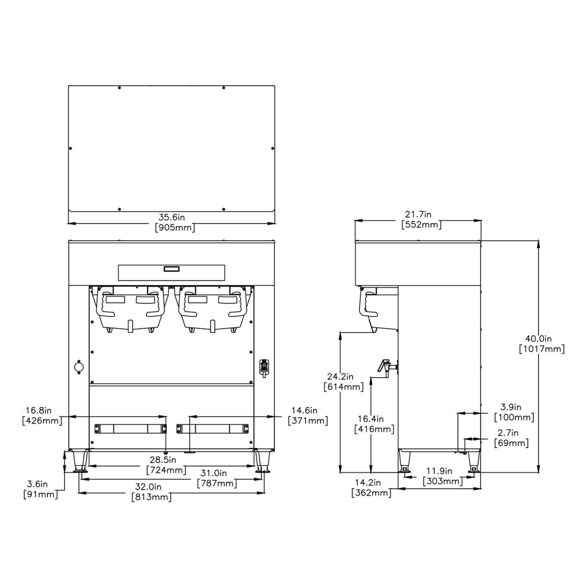 Cafetera / Percoladora TITAN DUAL Bunn 39200.0001