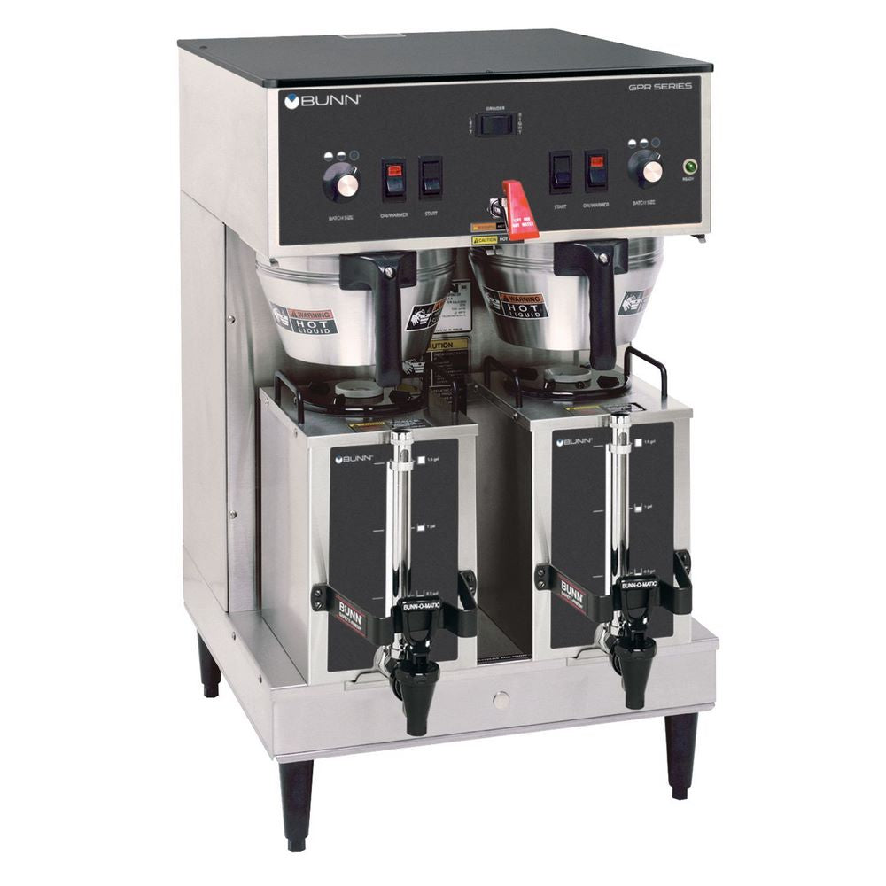 Cafetera Industrial Bunn Dual GPR (20900.0011) – Satélite 120/240V, Producción 309 Tazas/Hora, Incluye Servidor 1.5 Gal